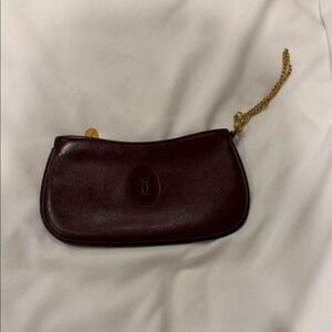 Vintage Cartier Pouch - Bordeaux Leather